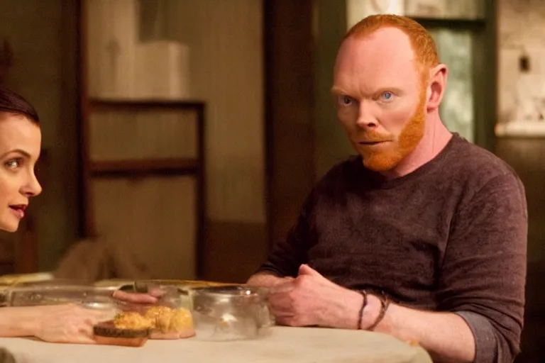 Prompt: a film still of Bill burr in amelie, high quality