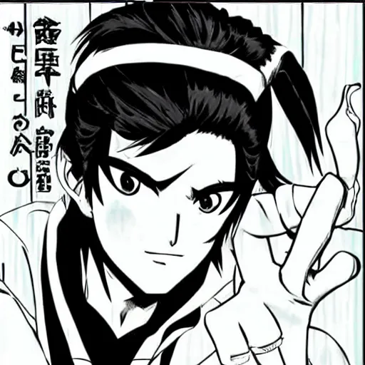 Image similar to anime elvis presley, shounen jump