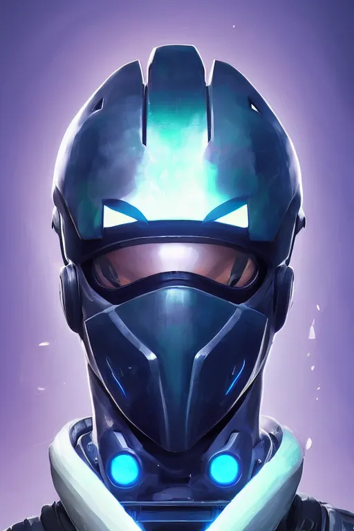 Image similar to epic mask helmet robot ninja portrait stylized as fornite style game design fanart by concept artist gervasio canda, behance hd by jesper ejsing, by rhads, makoto shinkai and lois van baarle, ilya kuvshinov, rossdraws global illumination radiating a glowing aura global illumination ray tracing hdr render in unreal engine 5