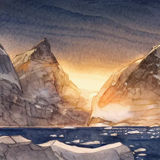 Prompt: splendorous and venerable Antarctica dynamic lighting, cinematic, establishing shot, extremely high detail, photo realistic, cinematic lighting, watercolor, intricate line drawings, 8k resolution