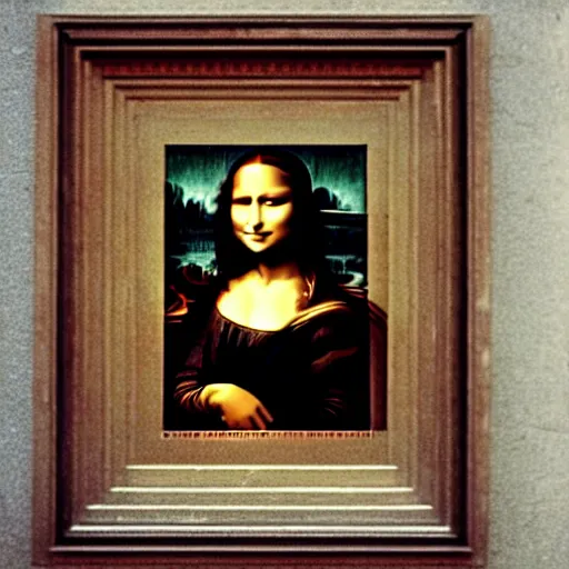 Image similar to mona lisa is waiting for the subway in a subway station. by leonardo di ser piero da vinci, - w 1 0 2 4