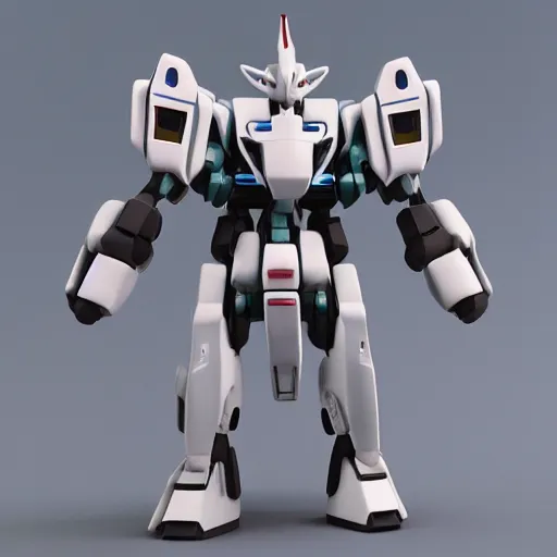 Image similar to 3 d filament, toy, white background, spaceship, futuristic, round, hard surface, mecha, gunpla