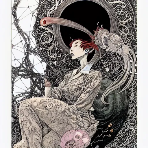 Image similar to prompt: Portrait painted in Mobius style drawn by Vania Zouravliov and Takato Yamamoto, inspired by Fables, intricate acrylic gouache painting, high detail, sharp high detail, manga and anime 2000