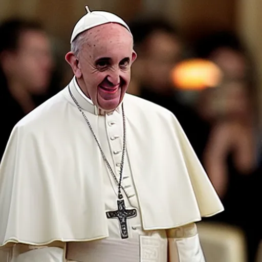 Image similar to Pope Francis winning Rupaul drag race