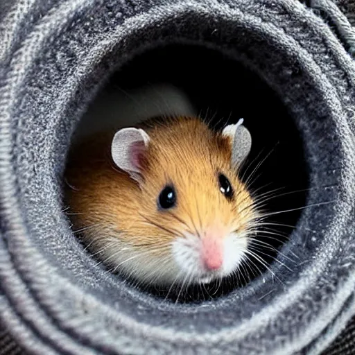 Image similar to “ little hamster in a golf pocket hole ”
