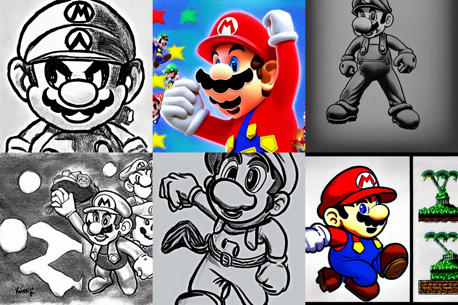 Prompt: Super Mario drawn by Kentaro Miura, 4k, high quality, Manga art,