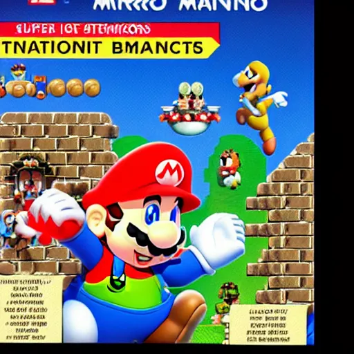 Image similar to Super Mario Bros. 77 instruction manual