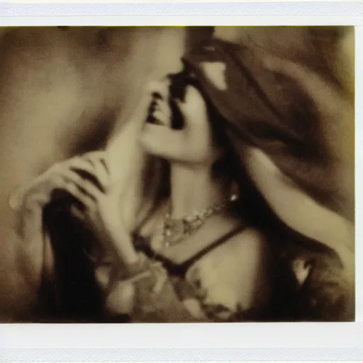 Prompt: polaroid photo by mucha