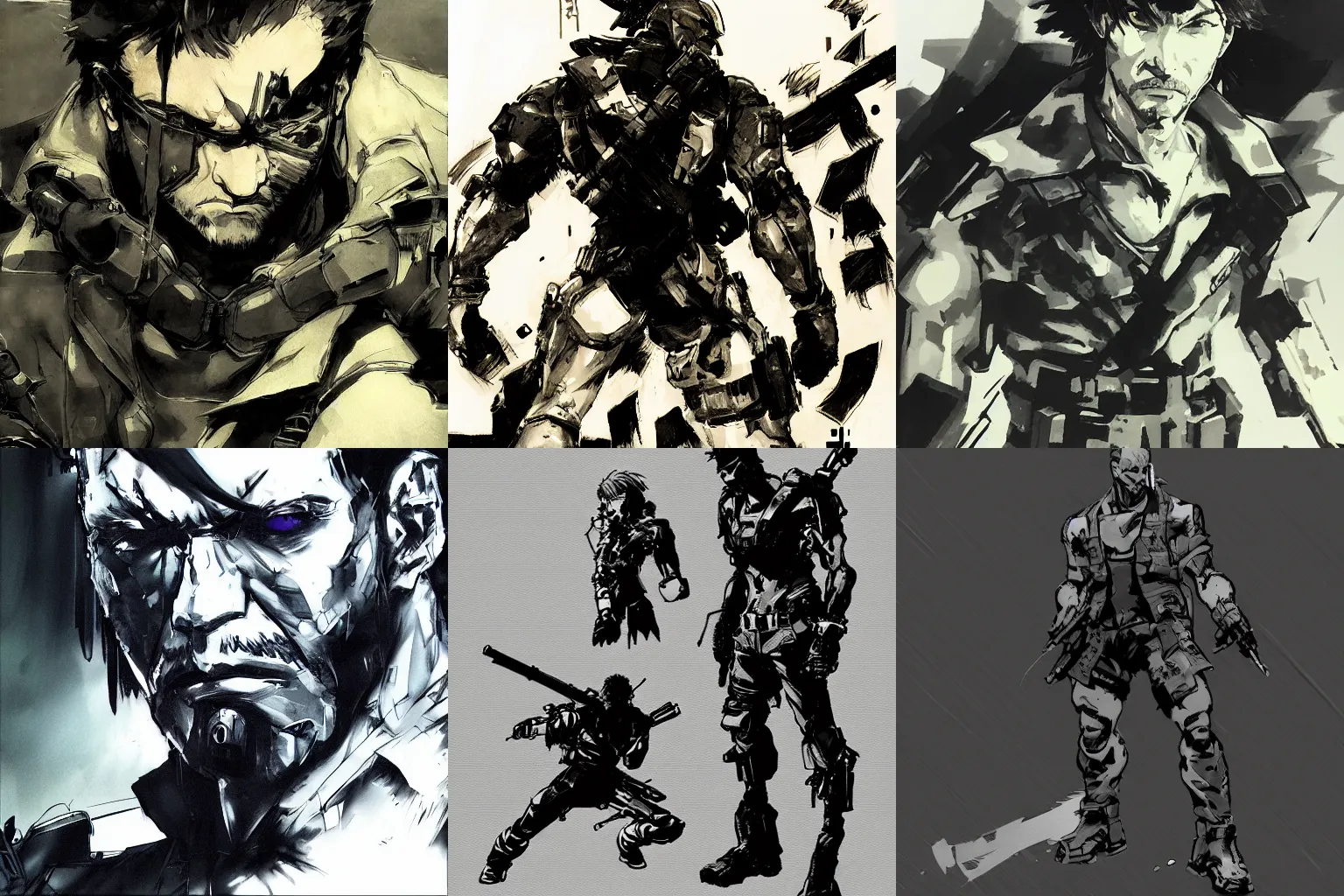 Prompt: in the style of yoji shinkawa