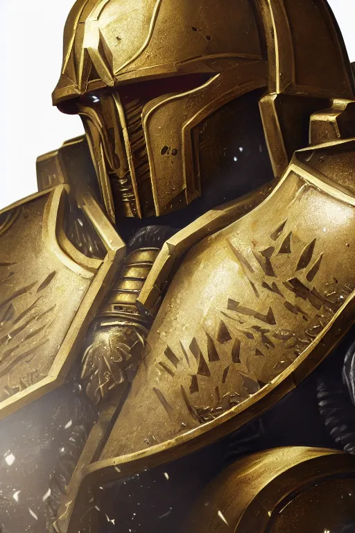 Image similar to armor portrait heros warhammer 4 0 k horus heresy fanart - the primarchs emperor by johannes helgeson animated with vfx concept artist & illustrator global illumination ray tracing hdr fanart arstation zbrush central hardmesh 8 k octane renderer comics stylized