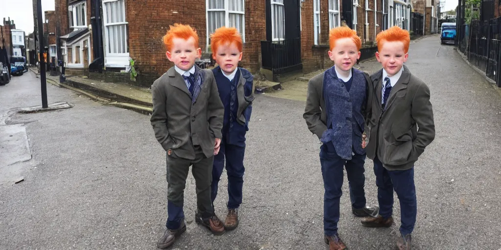 Image similar to ginger twin boys on South London street