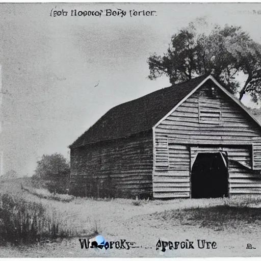 Image similar to water horse of a cradle barren. a sleptover barn where no one played hookey for free, hookey wasn't meant for people gone down to that era. a past ridden pockmarked espirit grandiose with its onw spit postcard