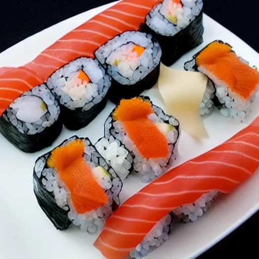 Image similar to sushi made out of sand