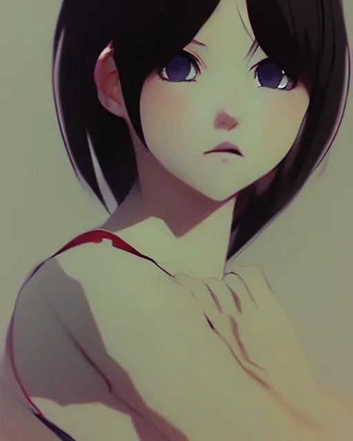 Image similar to portrait of cute girl by ilya kuvshinov, illustration concept art, anime, manga, pencil sketch, black and white trending pixiv fanbox by wlop and greg rutkowski and makoto shinkai and studio ghibli