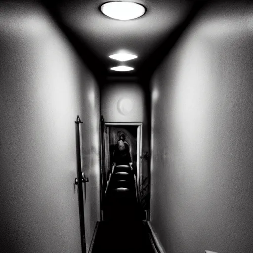 Image similar to sonic the hedgehog, creepy, horror, off - putting, dark, hallway, photo, paranormal