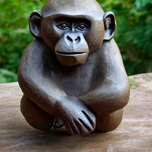 Image similar to a monkey carved in a potato