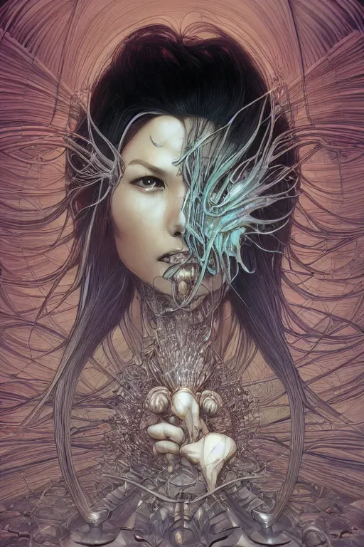 Image similar to tinnitus, by artgerm and yoshitaka amano and moebius and hr giger and zdislaw beksinski and alphonse mucha, trending on artstation