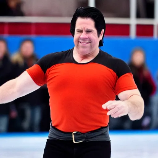 Prompt: glenn danzig ice skating at the olympics