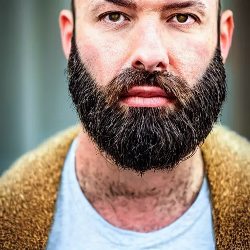 Image similar to andrew tate with long beard