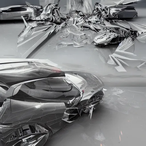 Image similar to car Ash Thorp khyzyl saleem car on the coronation of napoleon : medium size : in oil liquid : 7, u, x, y, o medium size forms: Kazimir Malevich forms : zaha hadid architecture medium size forms: brutalist medium size forms: ultra realistic phtotography, keyshot, unreal engine 5, high reflections oil, liquid high glossy, high specularity, ultra detailed, 4k, 8k, 16k