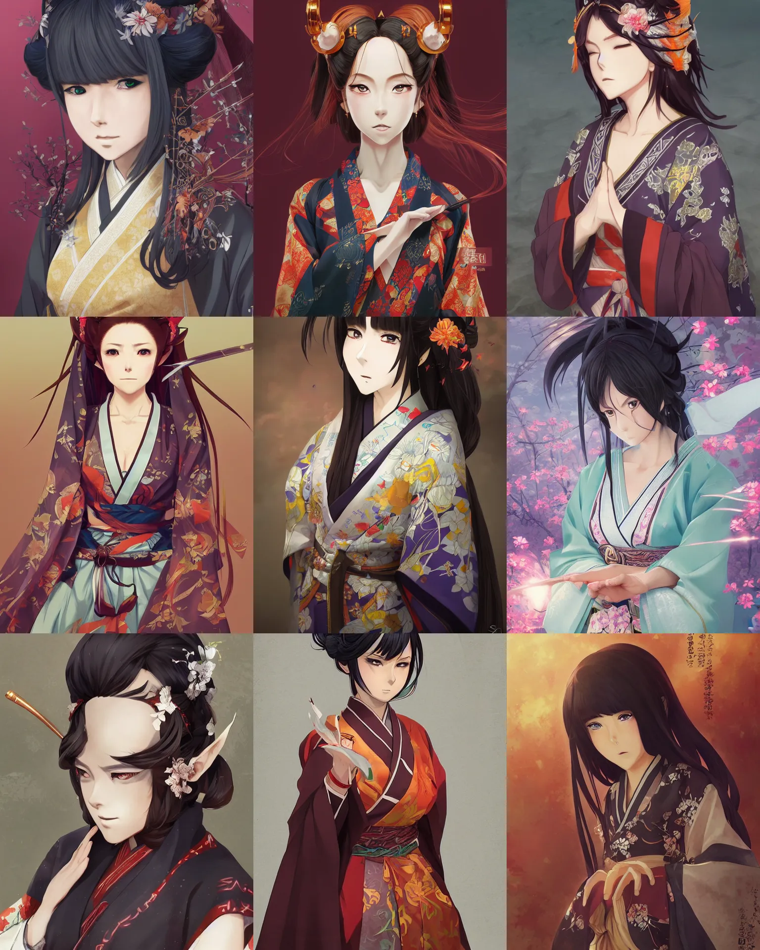 Image similar to An anime portrait of Ssunbiki as a beautiful woman wearing a kimono from Skyrim, by Stanley Artgerm Lau, WLOP, Rossdraws, James Jean, Andrei Riabovitchev, Marc Simonetti, and Sakimichan, trending on artstation