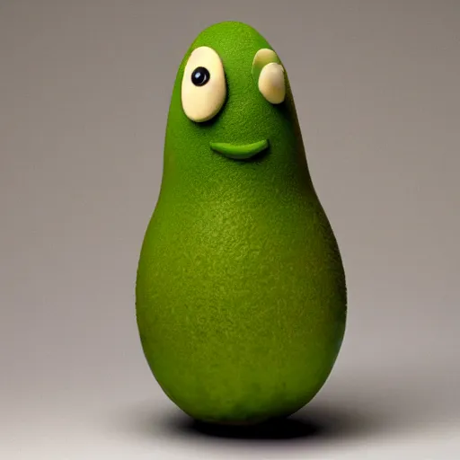 Prompt: an anthropomorphic avocado