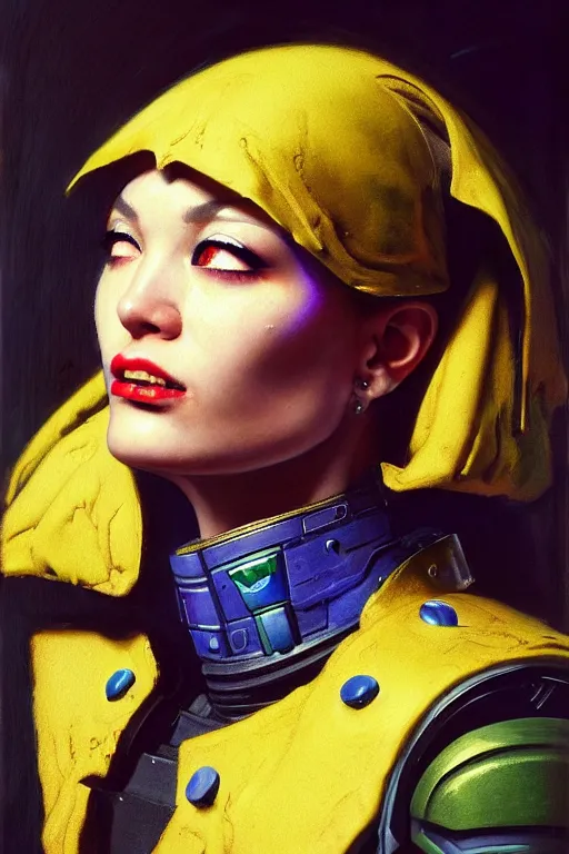 Prompt: character portrait cyberpunk starcraft terran warhammer 4 0 k space marine commmissar ( ( ( ( ( ( ( ( totally definitely not negative no not girl with the pearl earring inspired ) ) ) ) ) ) ), character design, painting by gaston bussiere, katsuya terada, frank frazetta, tom of finland, trending on artstation