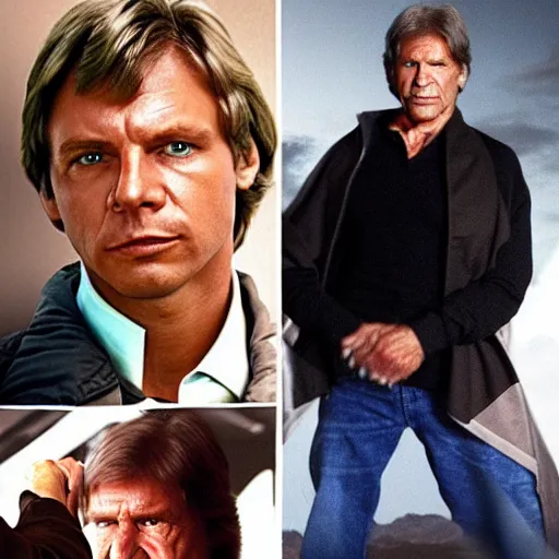 Image similar to mark hamill mixed with harrison ford