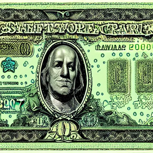 Image similar to fantasy art counterfeit money designs