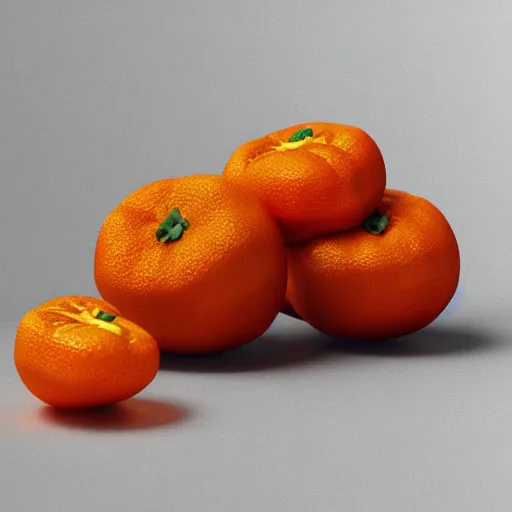 Prompt: demons eat tangerines, octane render