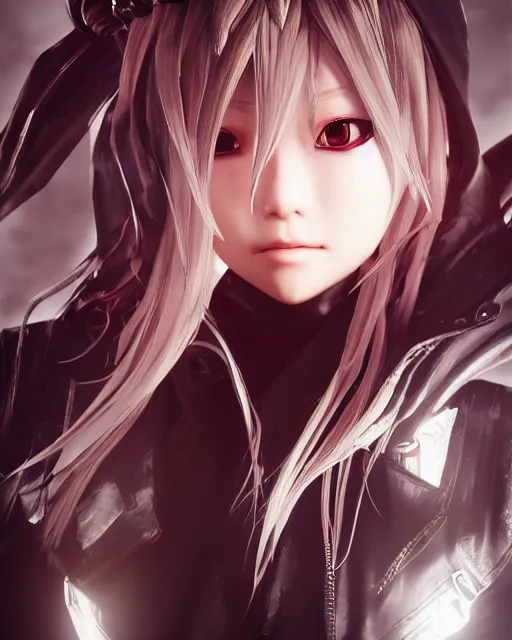 beautiful portrait of code vein character, tzuyu from