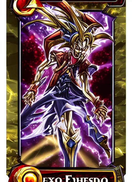 Image similar to exodia the forbidden one card from yugioh, high detail