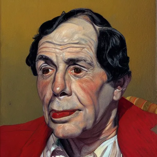 Image similar to portrait of durao barroso, painting by paula rego, high detail, high resolution