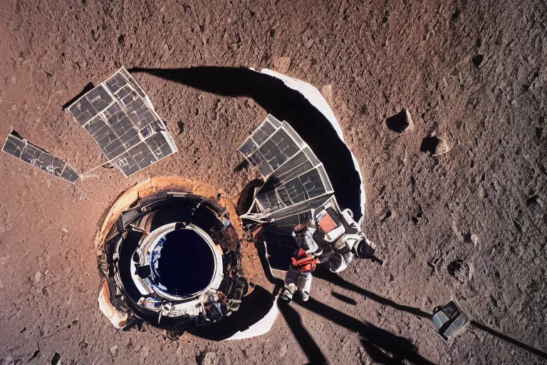 Image similar to closeup portrait of astronauts langing on an inverted planet in deserted inverted new york, among us, natural light, sharp, detailed face, magazine, press, photo, Steve McCurry, David Lazar, Canon, Nikon, focus