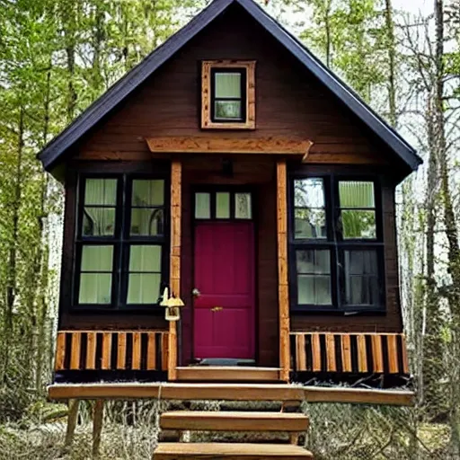 Image similar to Gothic tiny home.