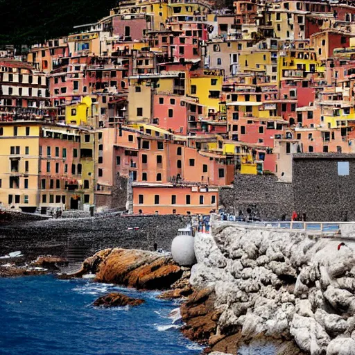 Prompt: boccadasse by keith haring