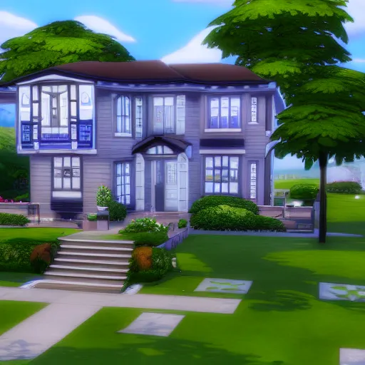 Prompt: sims 4 house exterior