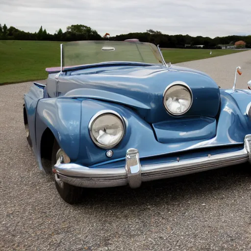 Prompt: harry larsen convertible car