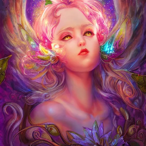 Image similar to Goddess of fairies, ambient lighting, 4k, josephine wall, lois van baarle, ilya kuvshinov, rossdraws, artstation