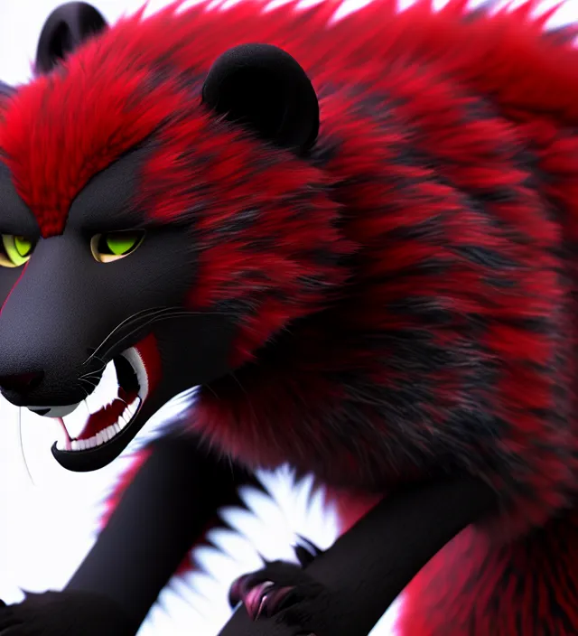 Image similar to furry - male - red - black - weasel - geistcaller - fursona uhd ue 5 visual novel pc game expressions, photorealistic