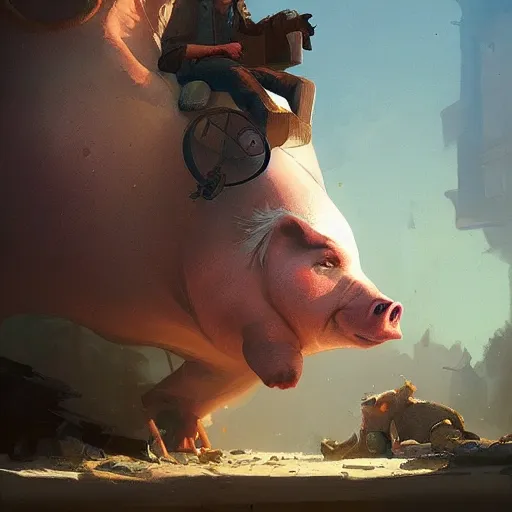 Image similar to 🍺🐷 digital Art, Greg rutkowski, Trending artstation,cinematic