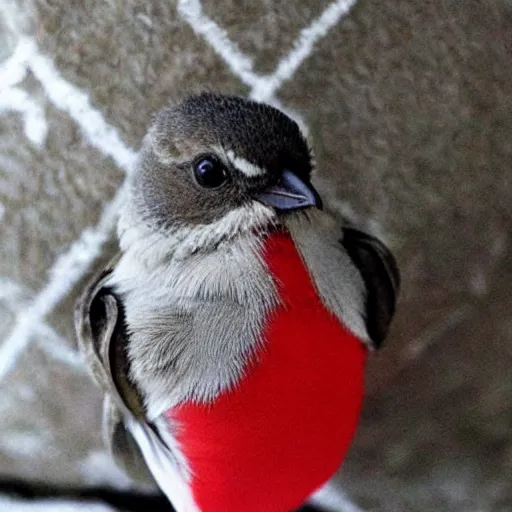 Prompt: cute bird in a duffle coat