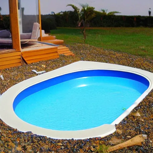 Image similar to a pool in the shape of a cup of coffie