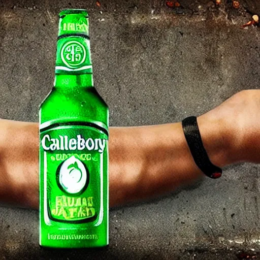 Image similar to advertisement of new Carlsberg beer made with authentic human feces