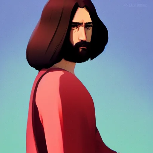 Prompt: jesus christ by ilya kuvshinov