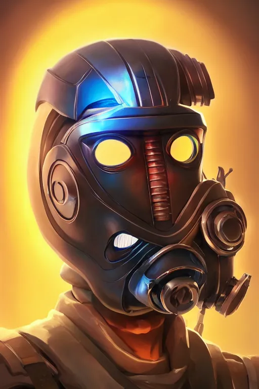 Image similar to epic mask helmet robot ninja portrait stylized as fornite style game design fanart by concept artist gervasio canda, behance hd by jesper ejsing, by rhads, makoto shinkai and lois van baarle, ilya kuvshinov, rossdraws global illumination radiating a glowing aura global illumination ray tracing hdr render in unreal engine 5