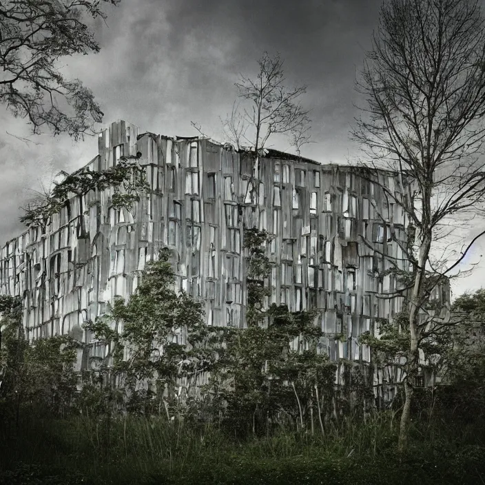 Image similar to a building in a landscape, mind - bending