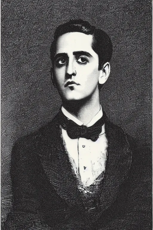 Prompt: portrait of G-Eazy, Gustave Dore lithography