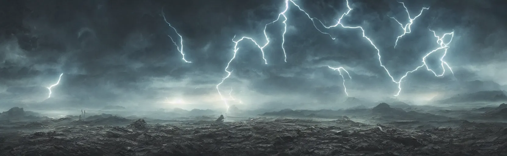 Image similar to retro sci-fi alien landscape, cinematic, cinematic lightning, concept art, photography composition, f16