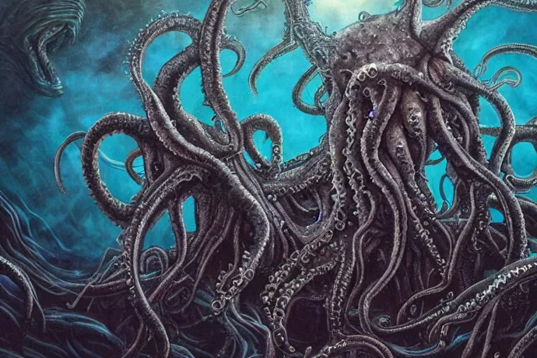 Old God Eldritch Horror Terrifying The Deep Abyss Of Stable Diffusion